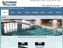 Tablet Screenshot of olsonpoolsandspas.com